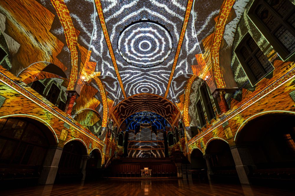 Lichtinstallation Genesis II in Zürich Foto: MAKANART