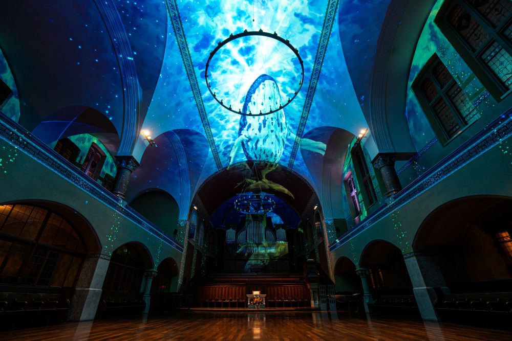 Lichtinstallation Genesis II in Zürich Foto: MAKANART